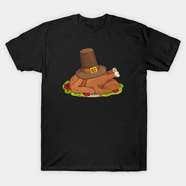 thanksgiving day turkey T-Shirt by lonway